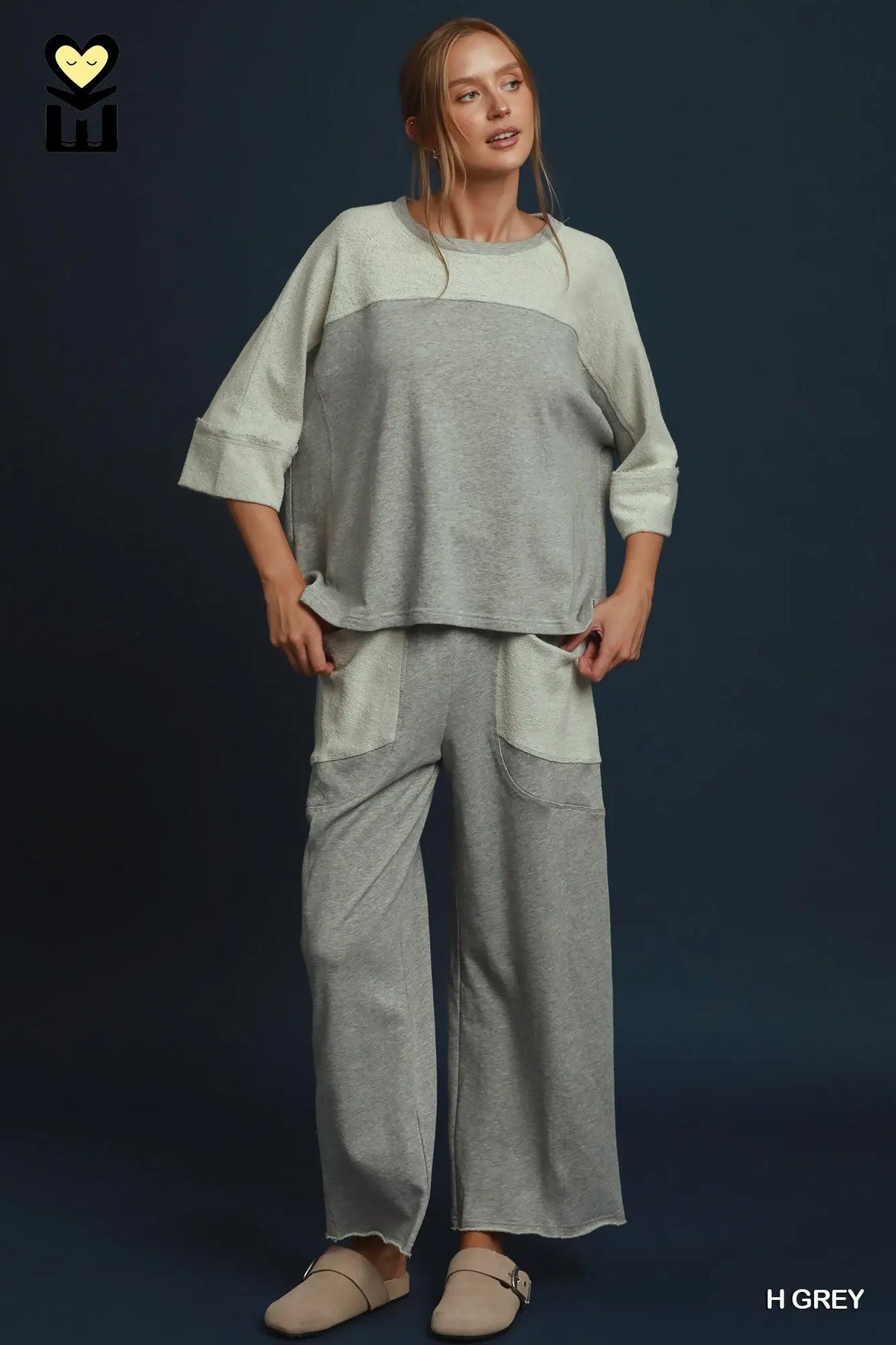 UMGEE H Grey French Terry Pullover