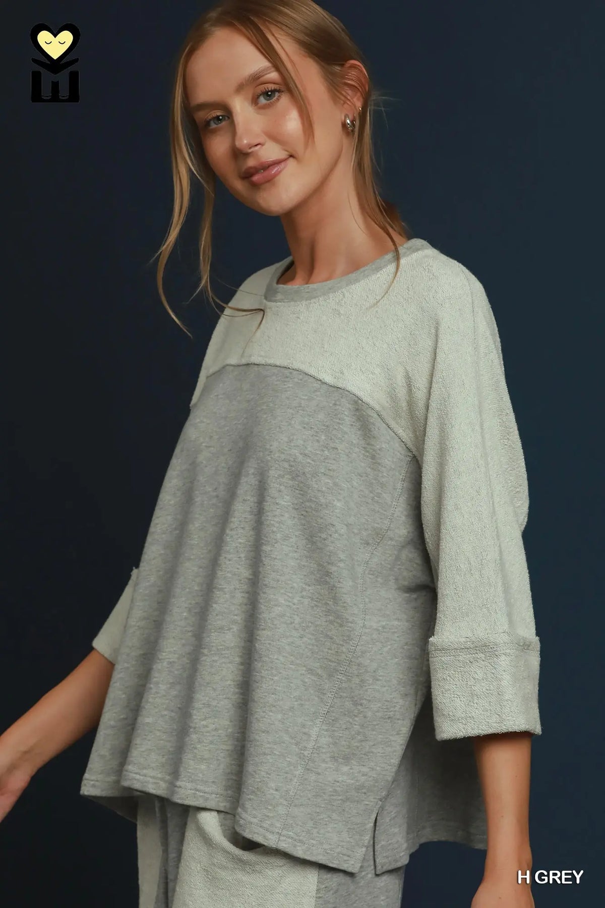 UMGEE H Grey French Terry Pullover
