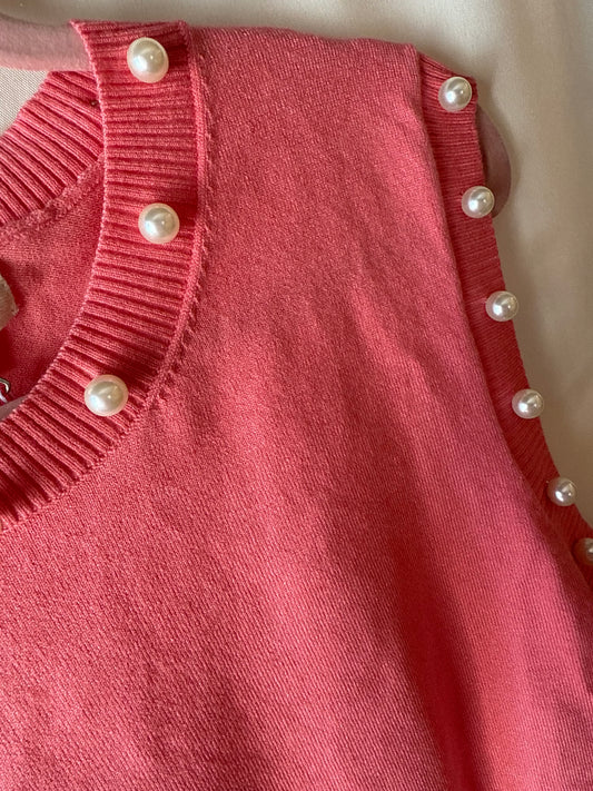 UMGEE Pearl Lightweight Sleeveless Sweater Rose