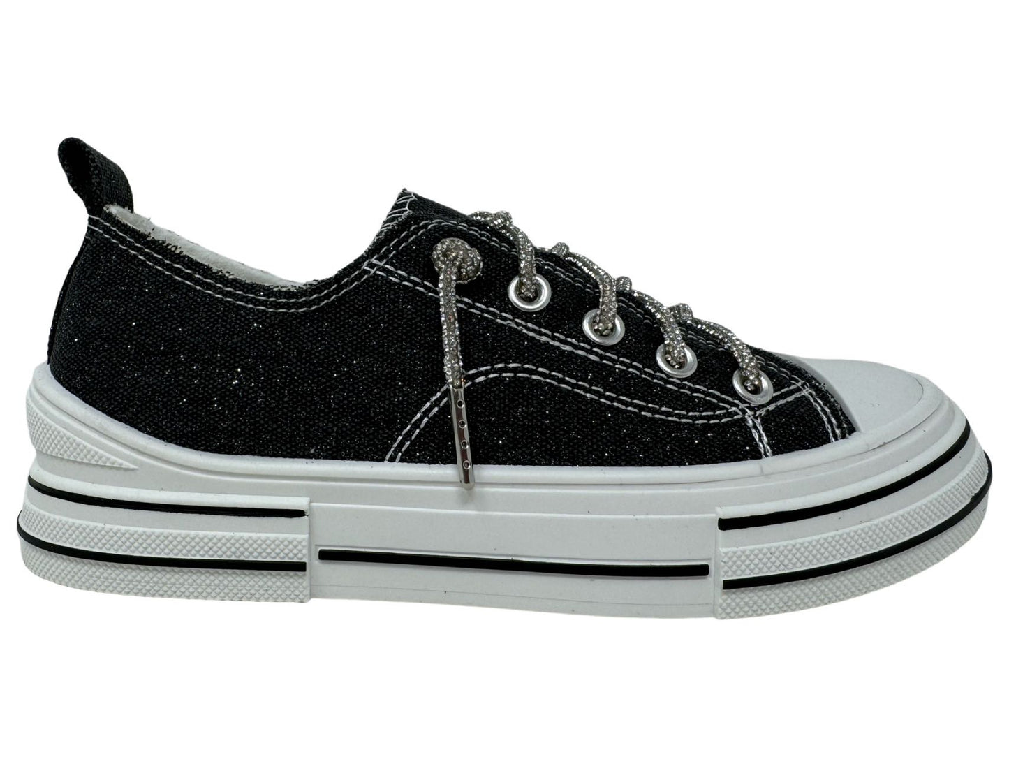 Black Sparkle Sneakers