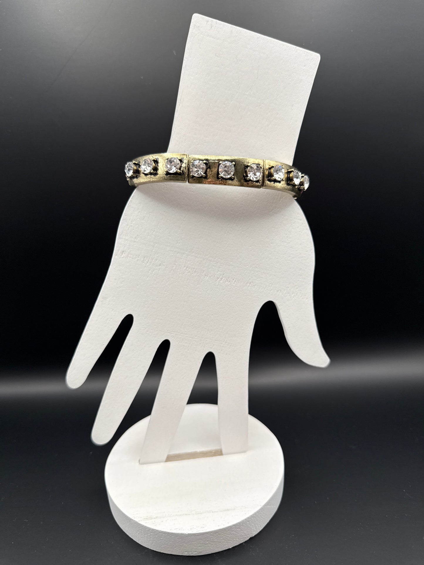 Medium Crystal on Gold Bracelet