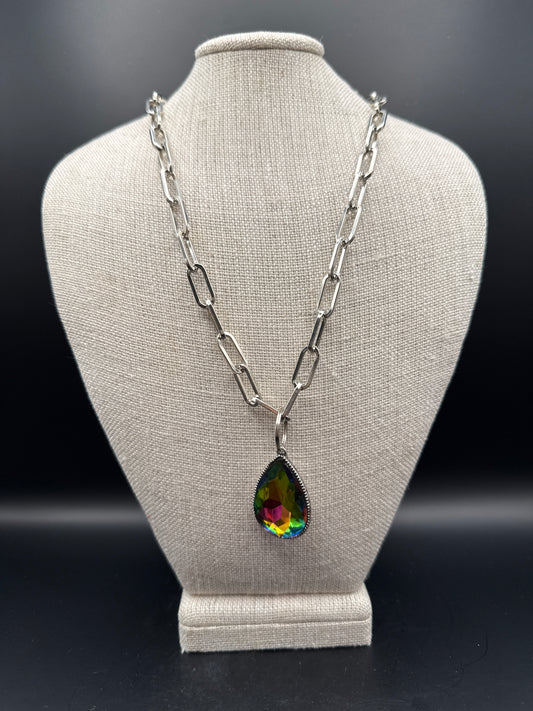 Volcano Stone Teardrop Necklace