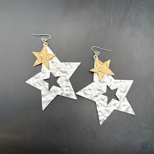 ALICE Mixed Metal Star Earrings