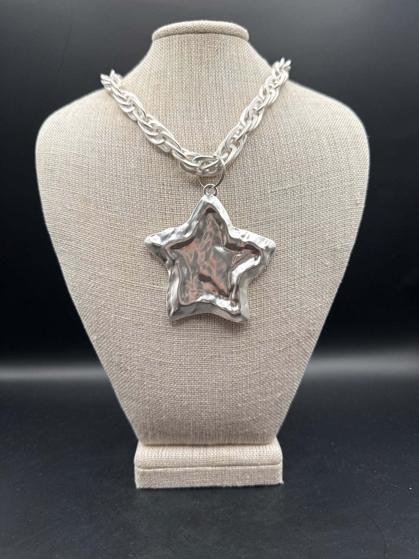ALICE Hammered Silver Star Necklace