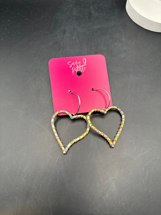 ALICE AB Stone Heart Earrings