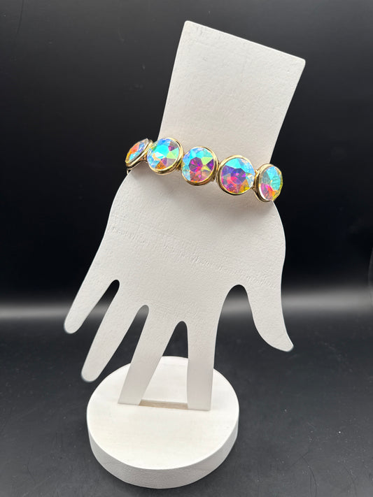 ALICE Large Circle AB Stone Bracelet
