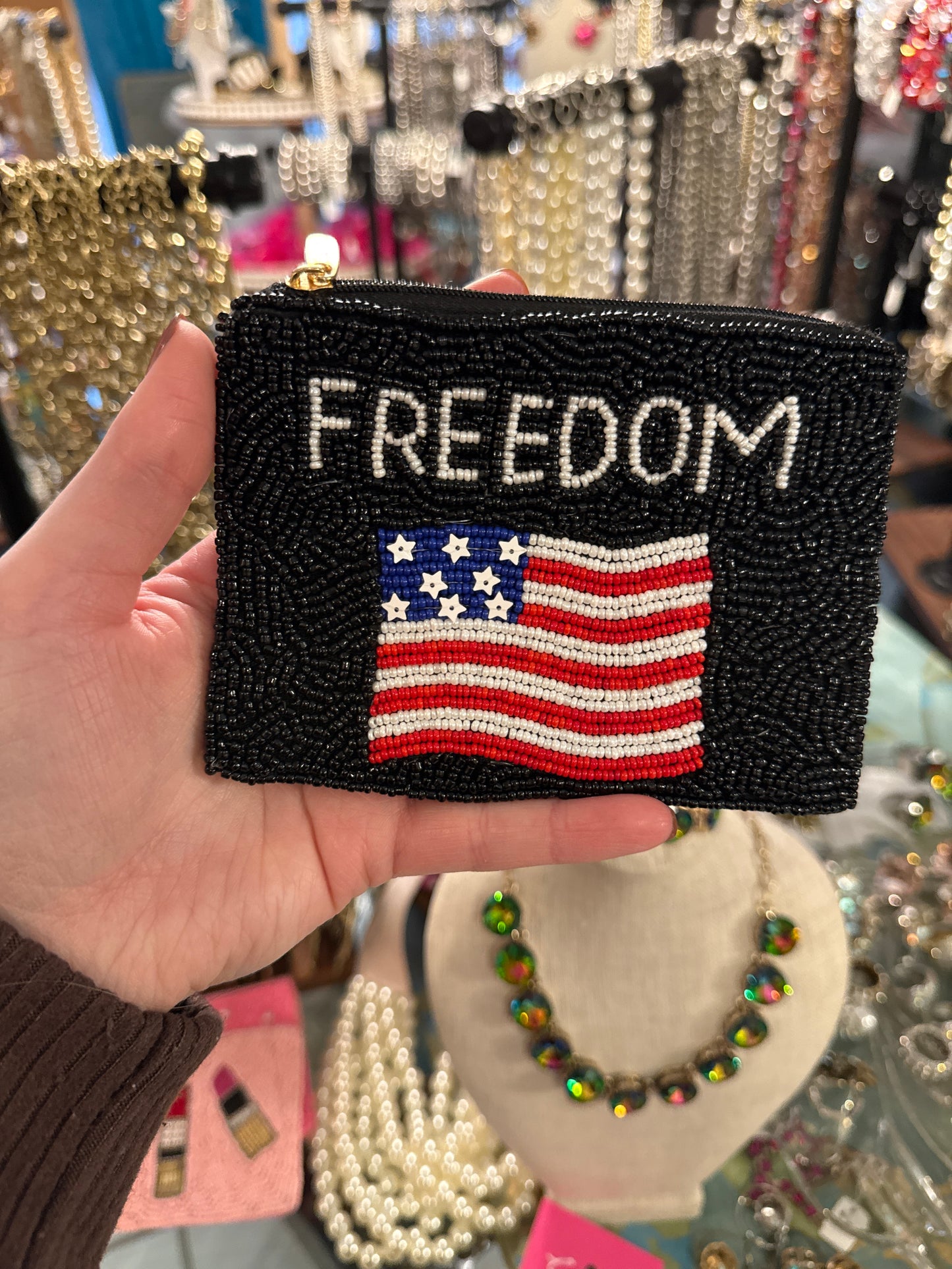Freedom Beaded Bag