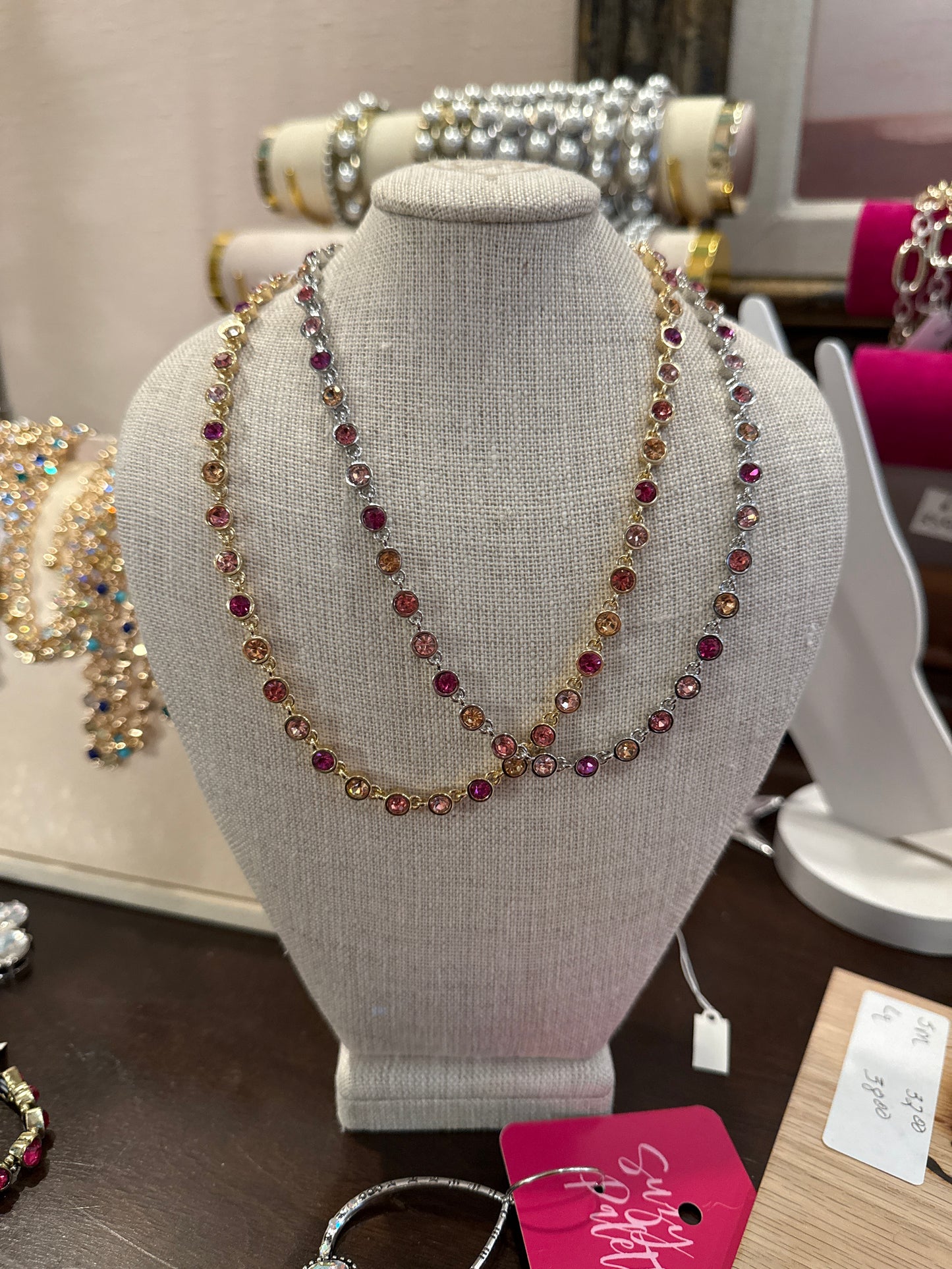 ALICE Small Pink Circle Necklace