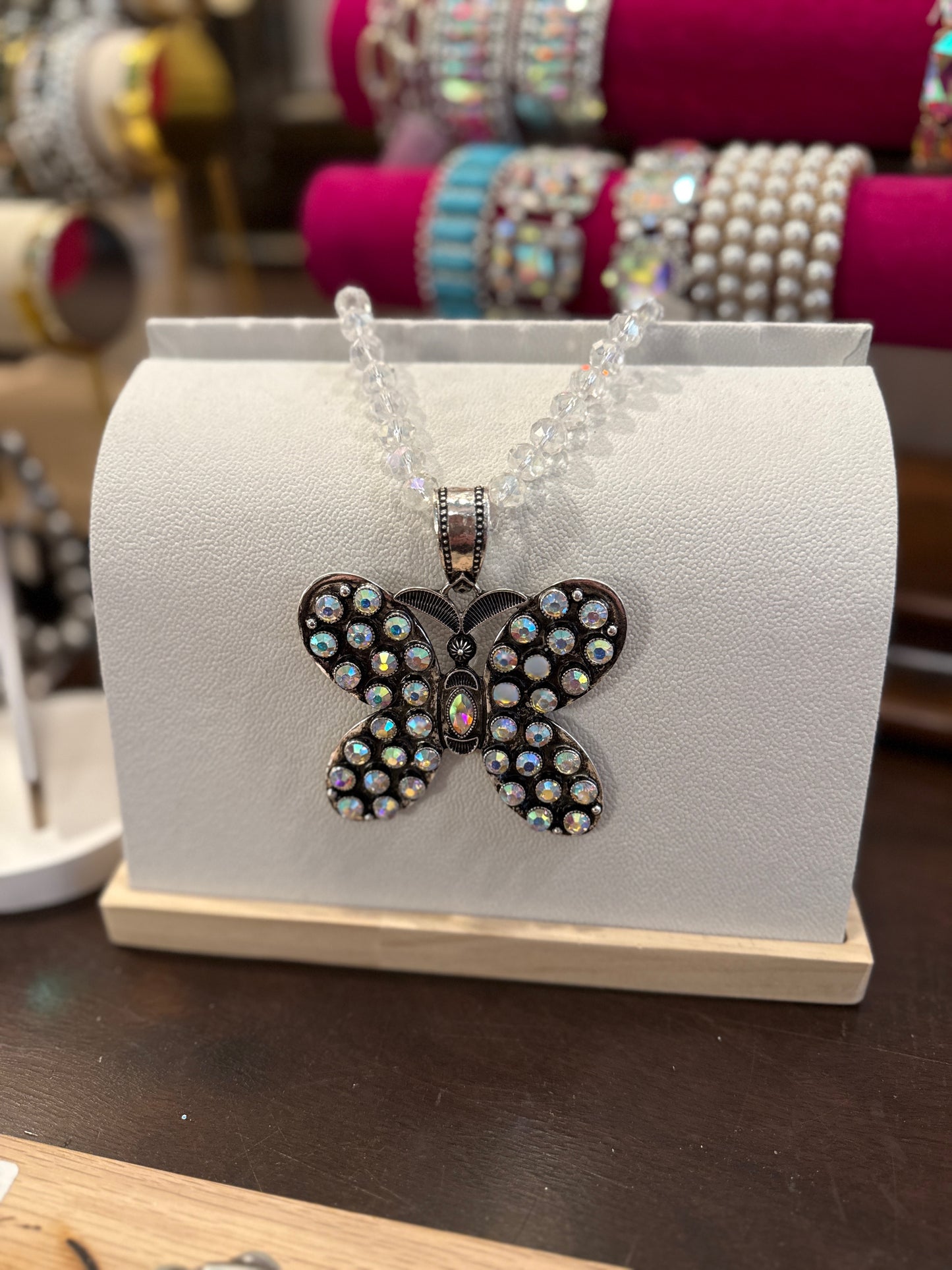 ALICE AB Stone Butterfly Necklace