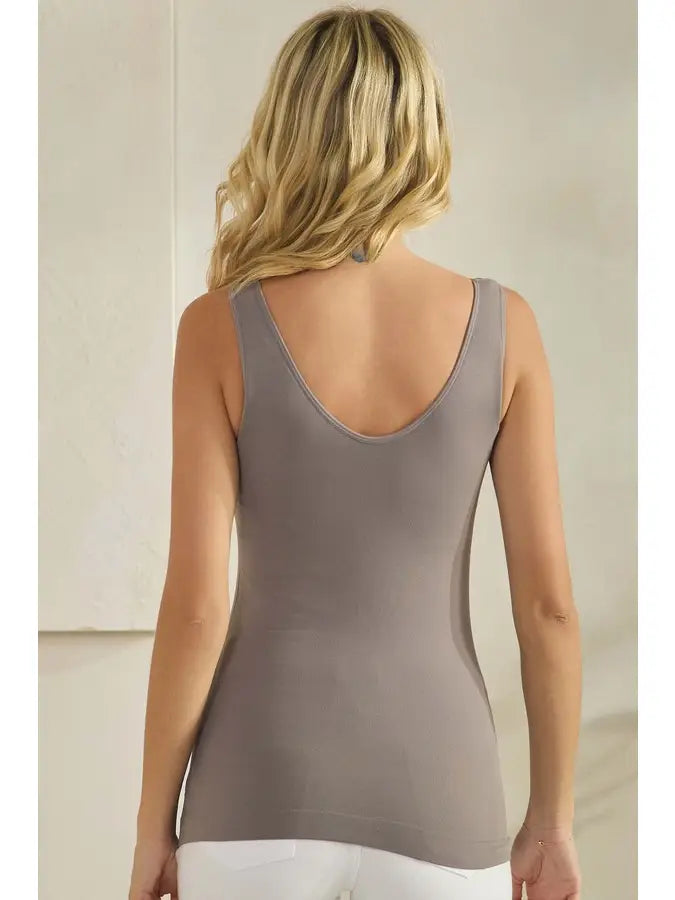 Reversible Storm Grey Tank with Built in Bra