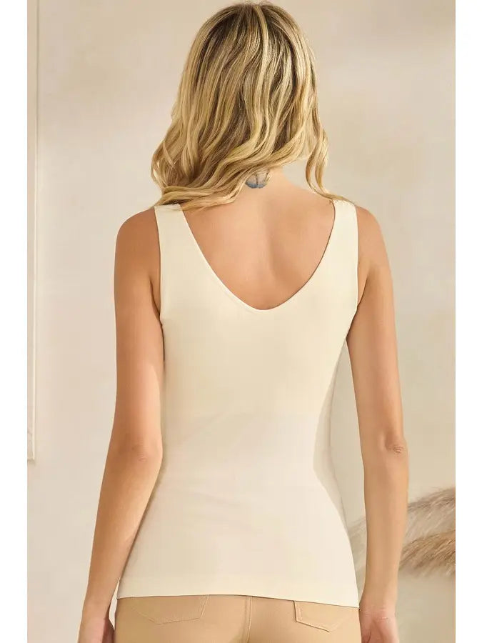 Ivory Tank with Built in Bra