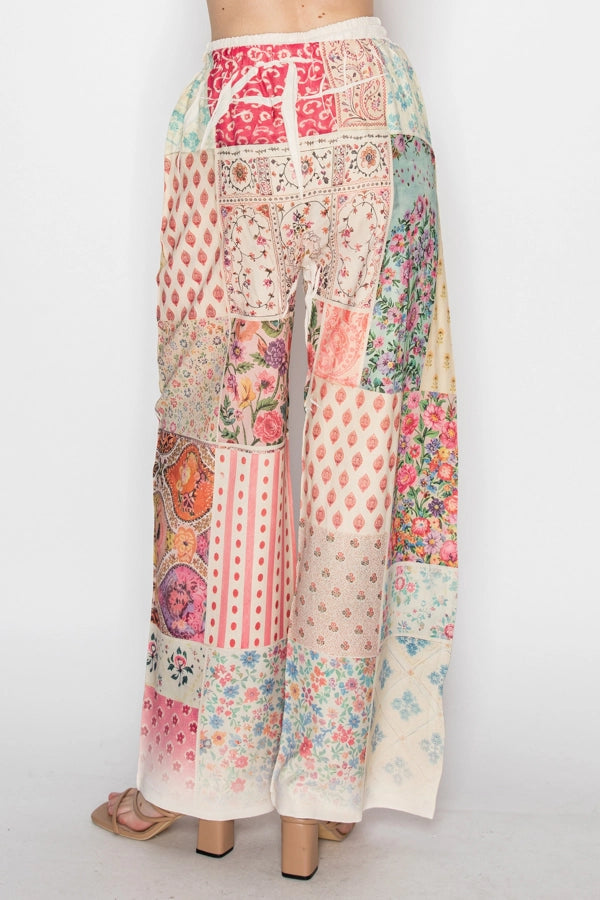 ORIGAMI Floral Patch Pants