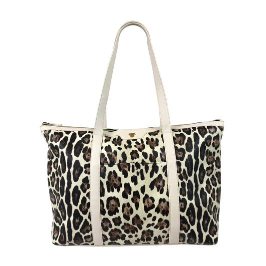 Getaway Tote - Cream Leopard