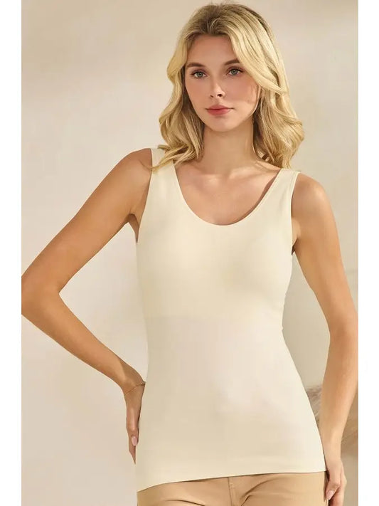 Ivory Tank with Built in Bra