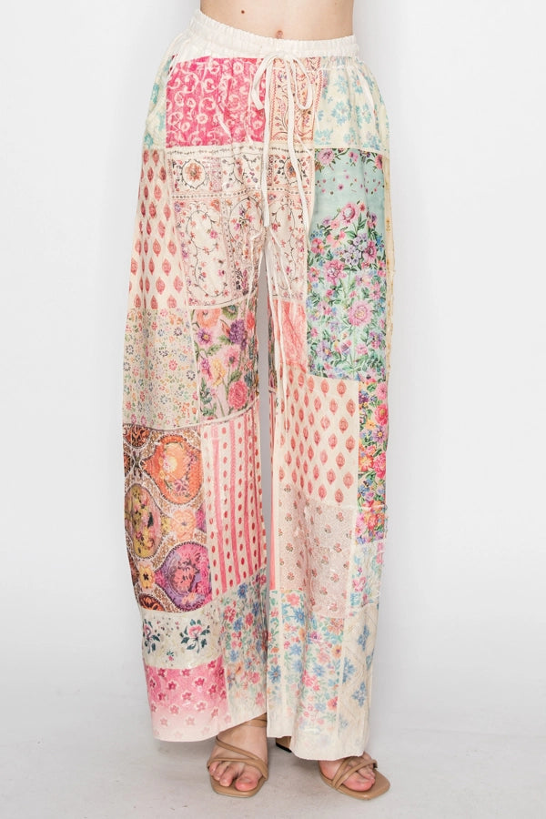 ORIGAMI Floral Patch Pants