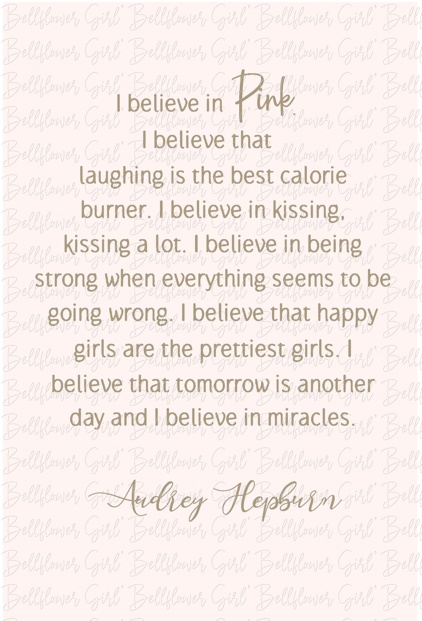 I Believe in Pink Card