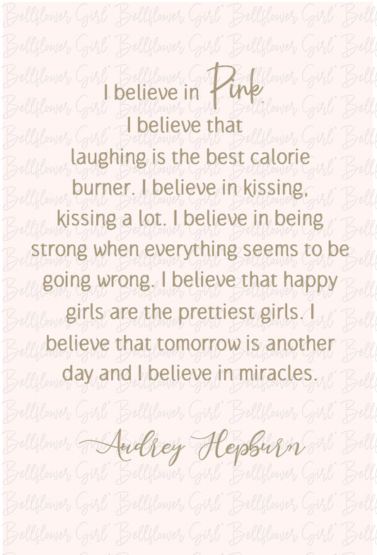 I Believe in Pink Card