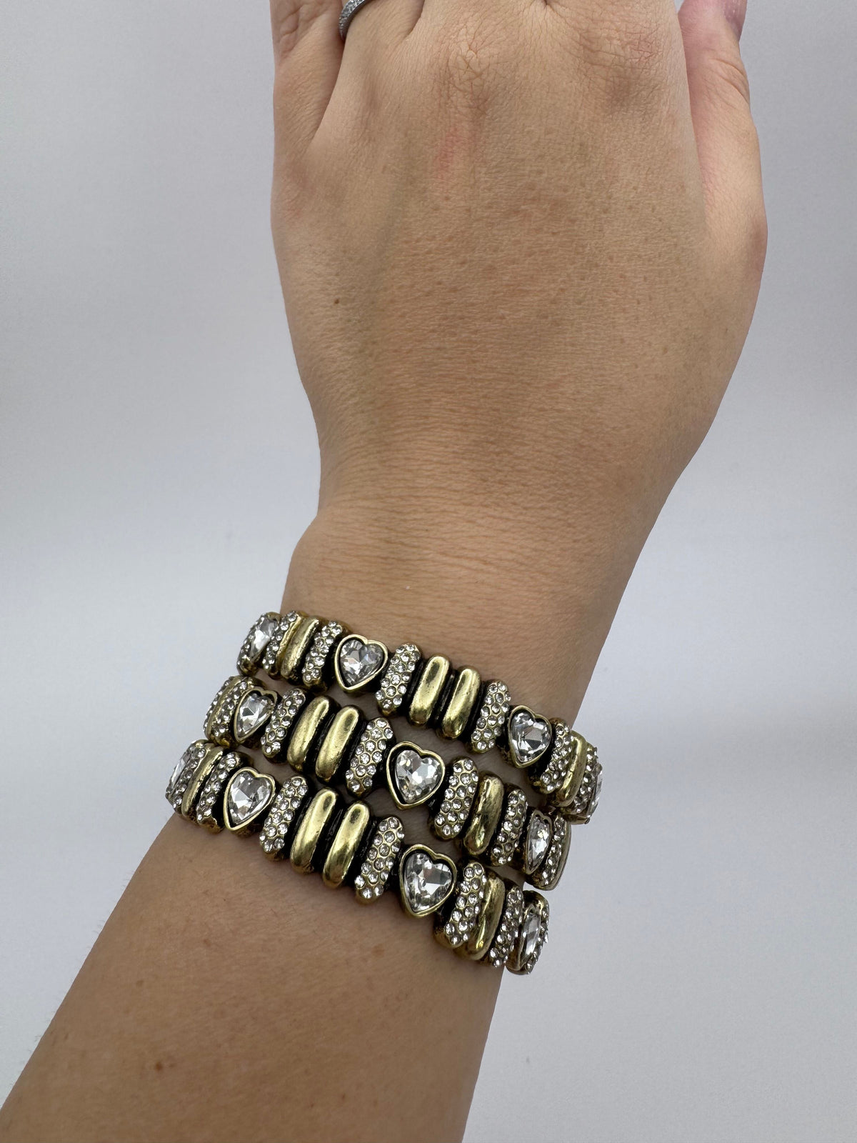 Tic Tac Crystal Heart Bracelet