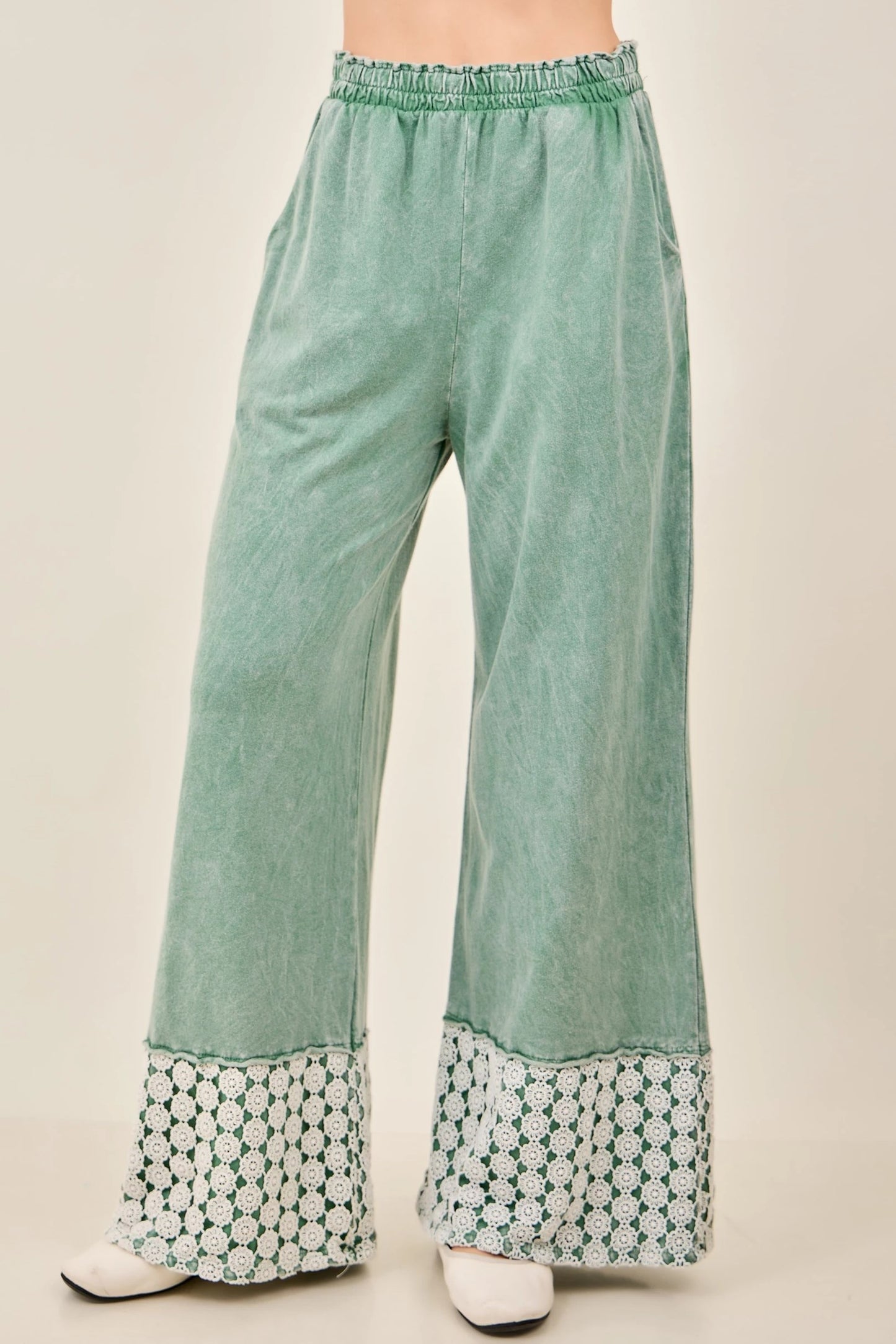 J HER Moss Green Flower Daisy Trim Set