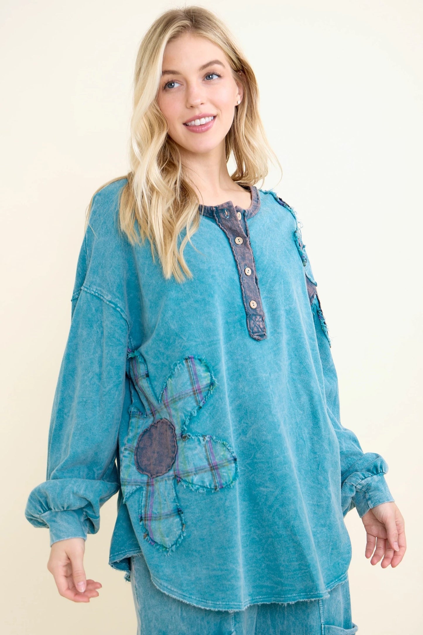 J Her Teal Flower Set