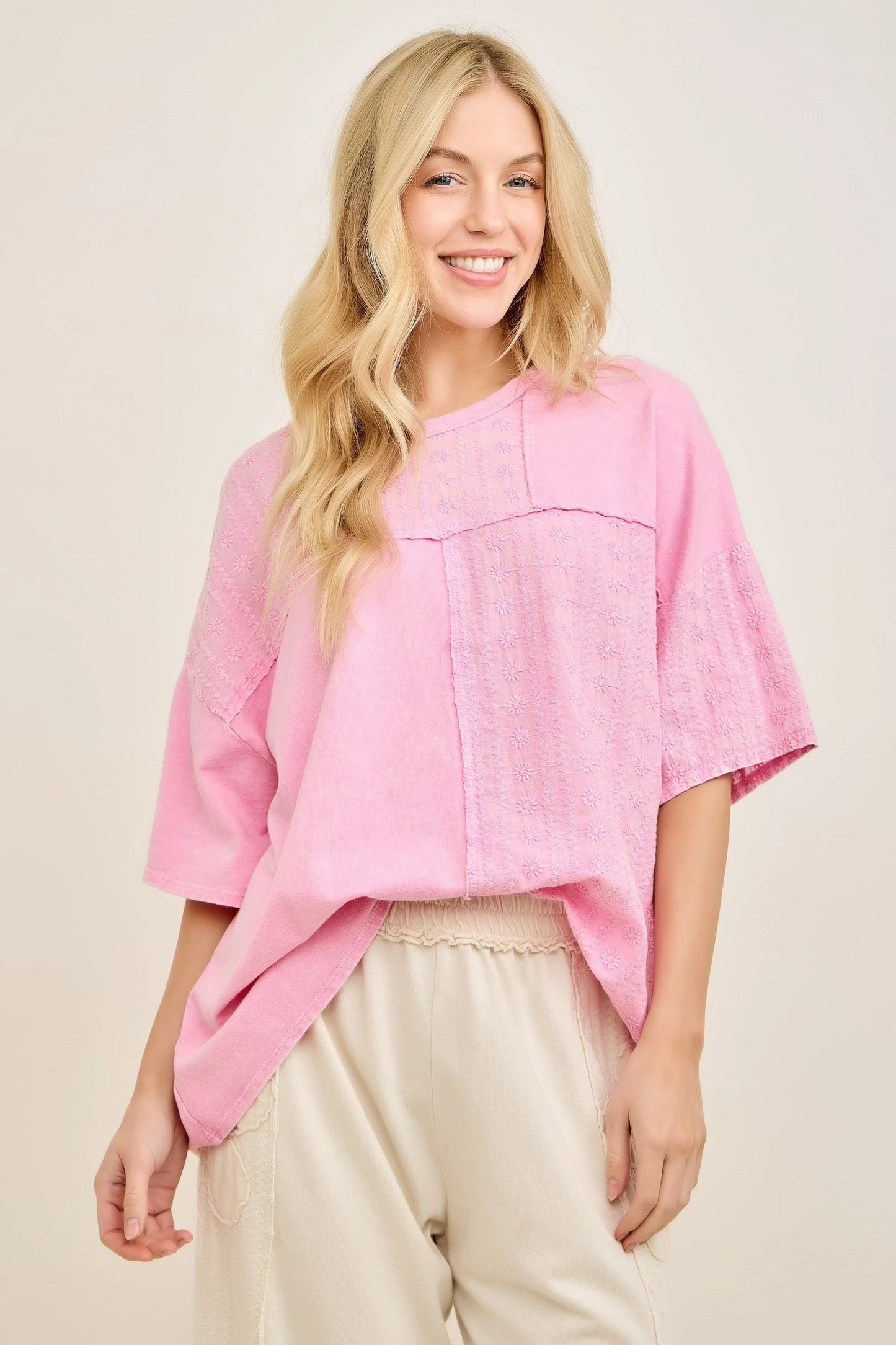 J Her Bubble Gum Eyelet Flare Set