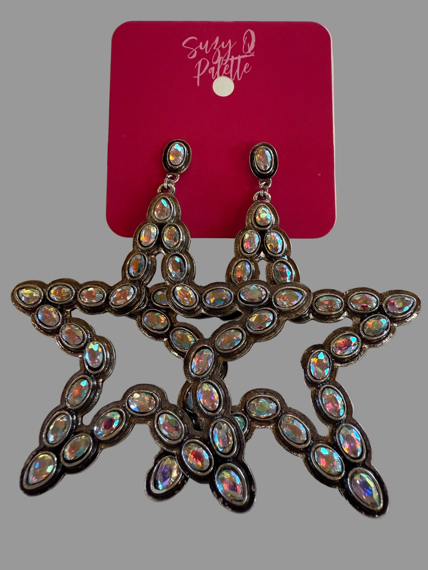 AB Stone Star Earrings