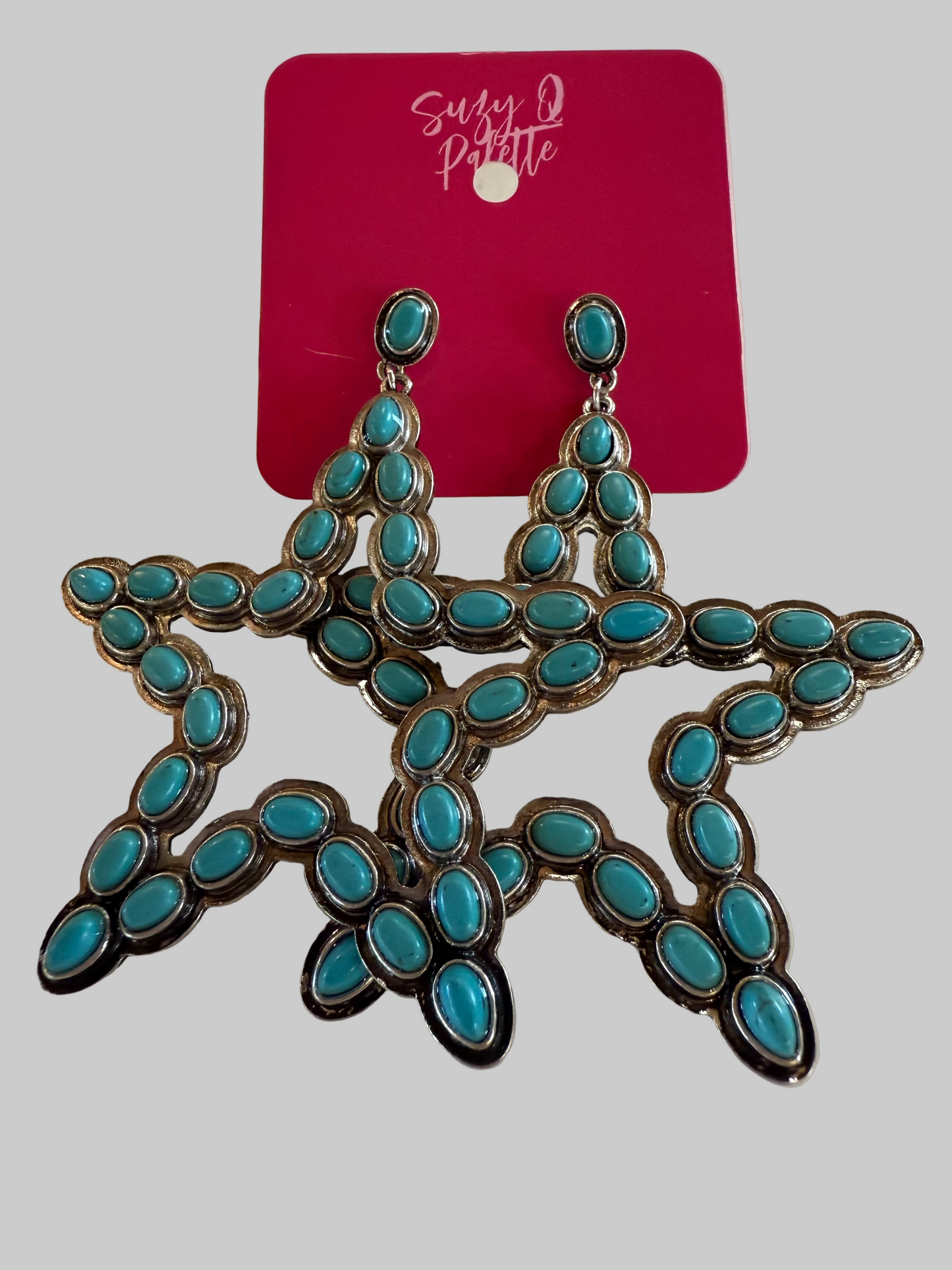 Inspired Turquoise Star Earrings