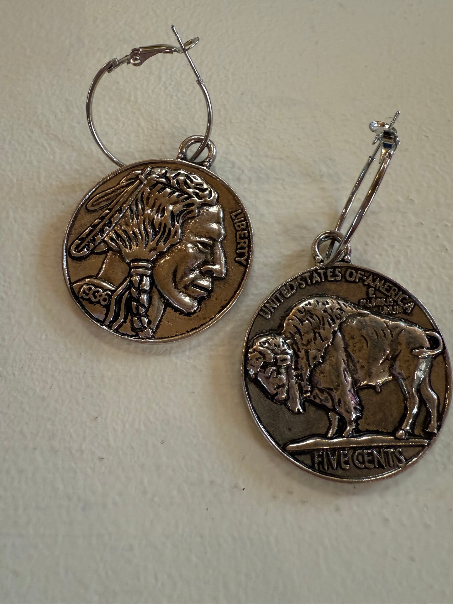 Buffalo Coin Inspired Earrings