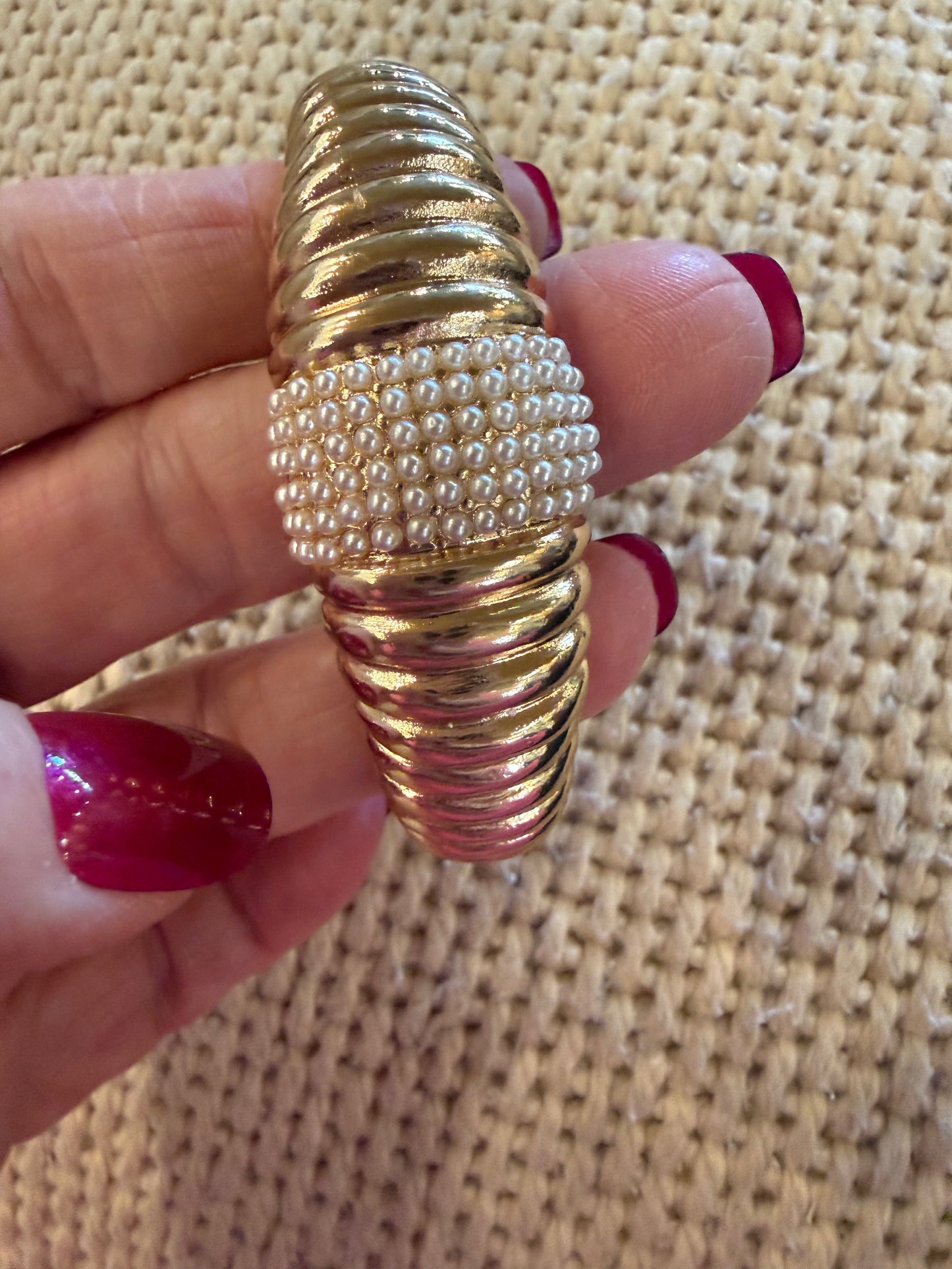 Gold and Mini Pearl Bracelet