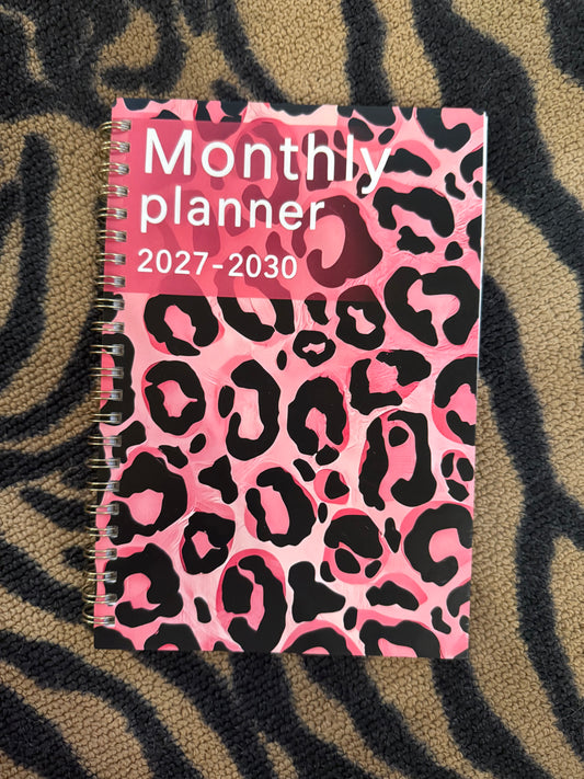 Pink Leopard Monthly Planner