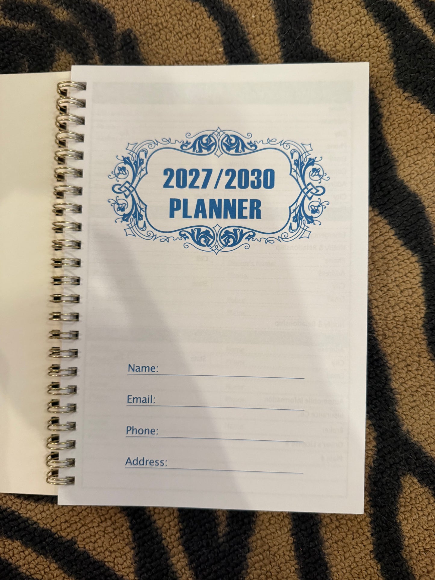 Leopard Print Monthly Planner