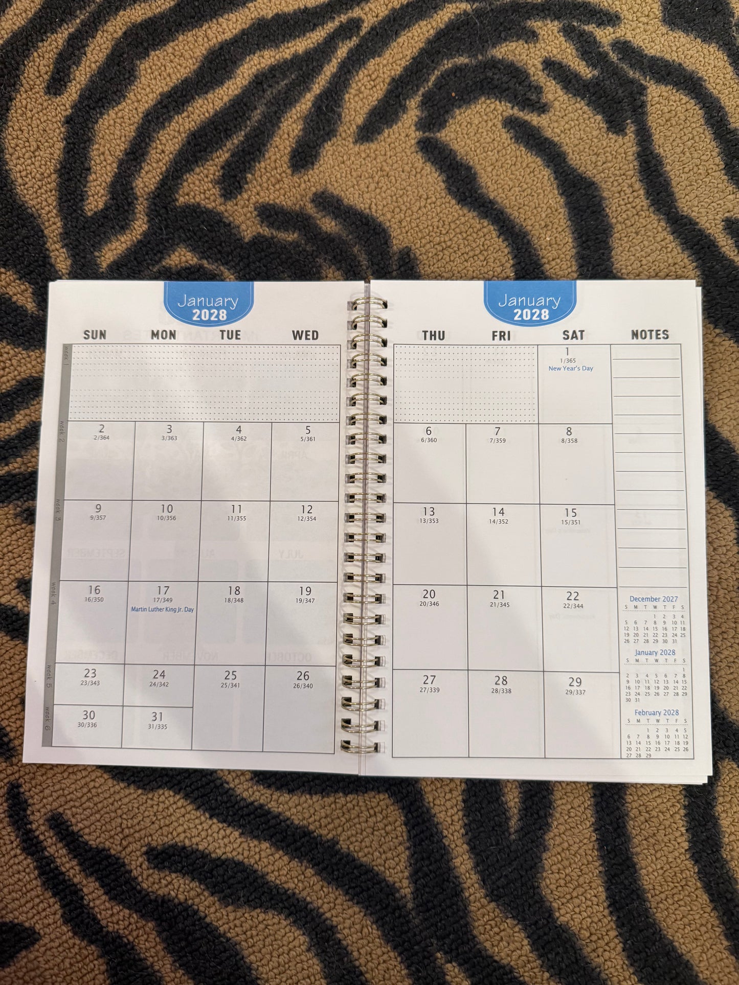 Leopard Print Monthly Planner