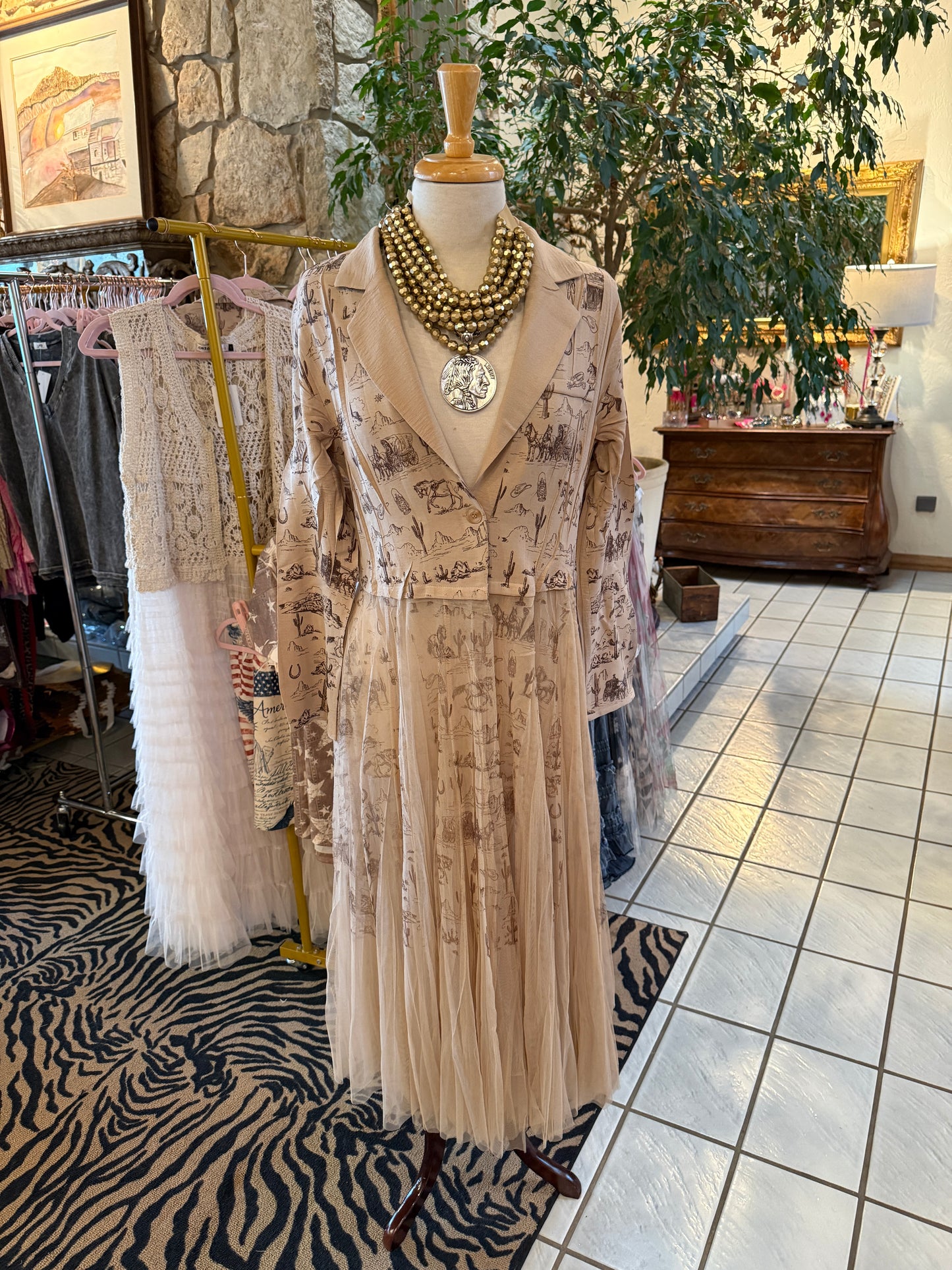 ORIGAMI Old West Mesh Tulle Jacket