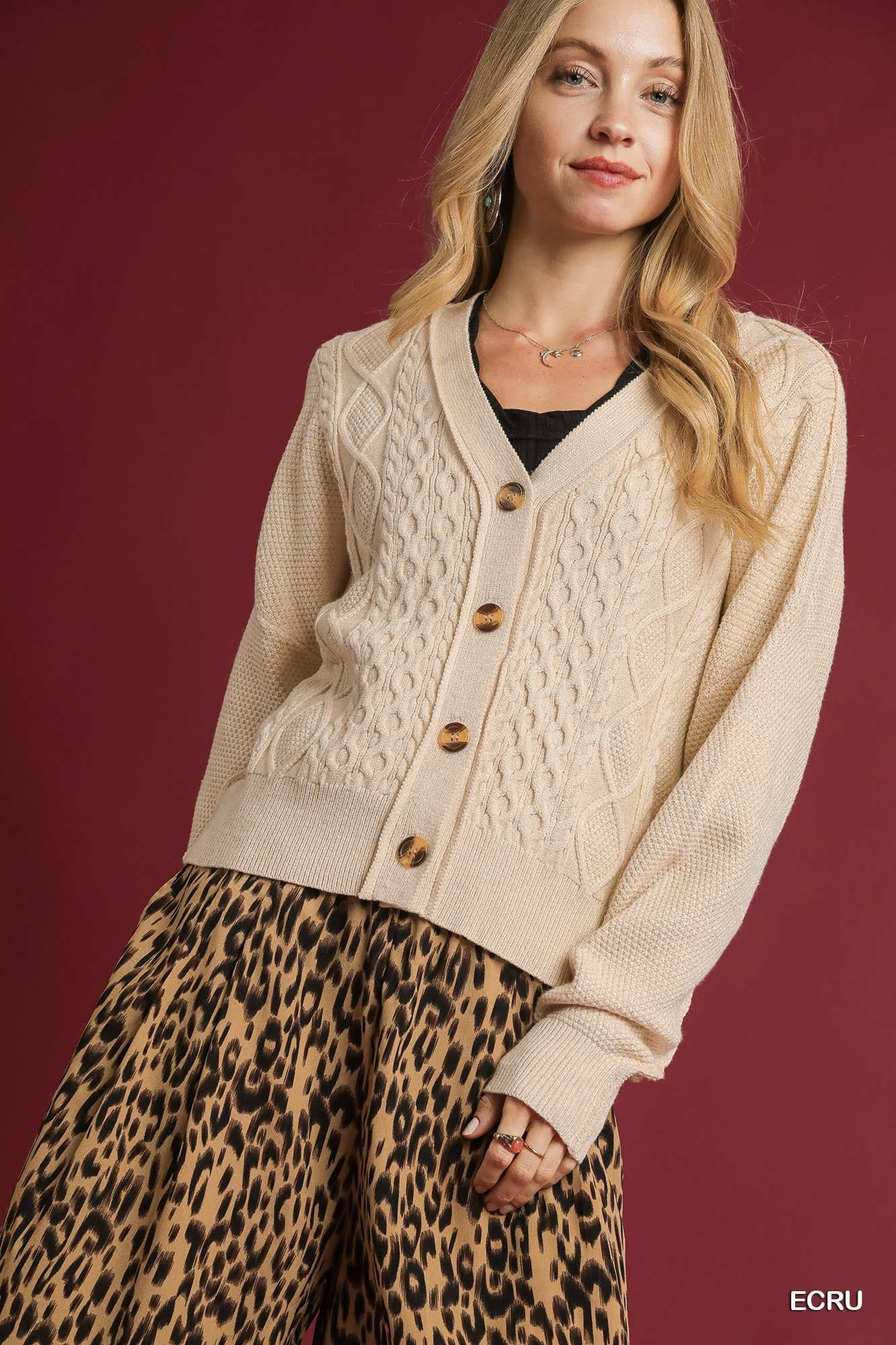 UMGEE Ecru Cardigan