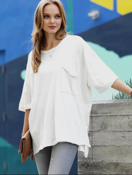 White Pocket Tee