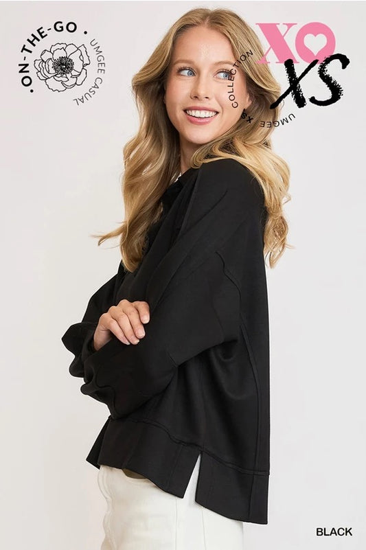 UMGEE Luxx Knit Top in Black