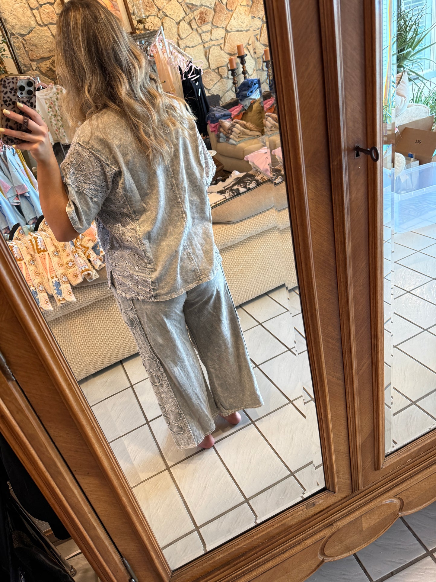 J Her Silver Flower Set