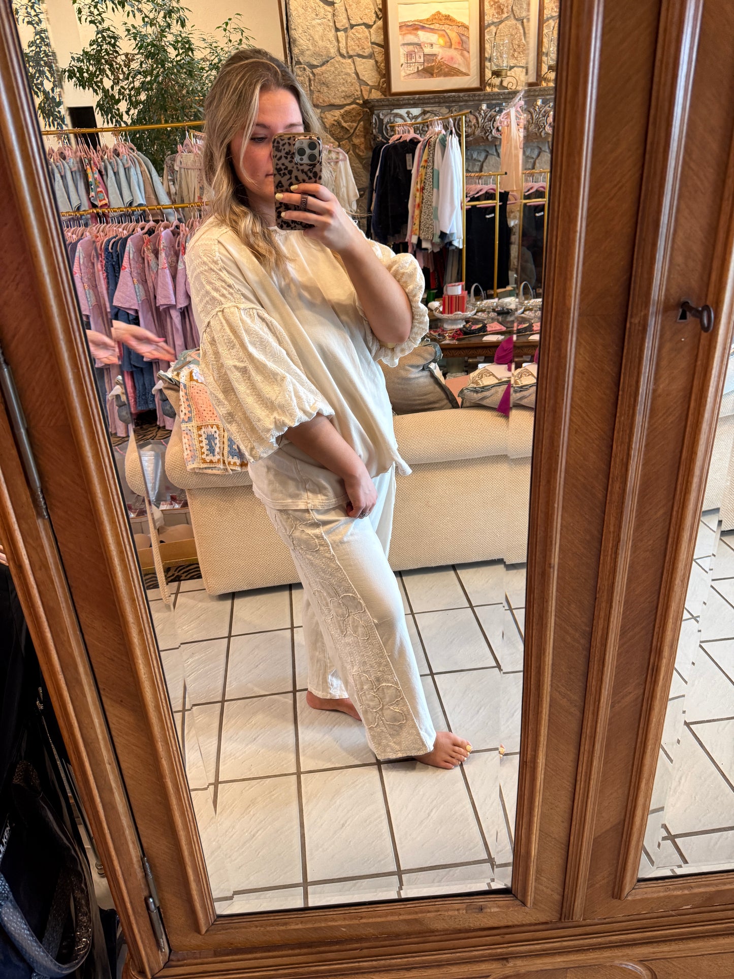 J Her Natural Bubble Sleeve Floral Set