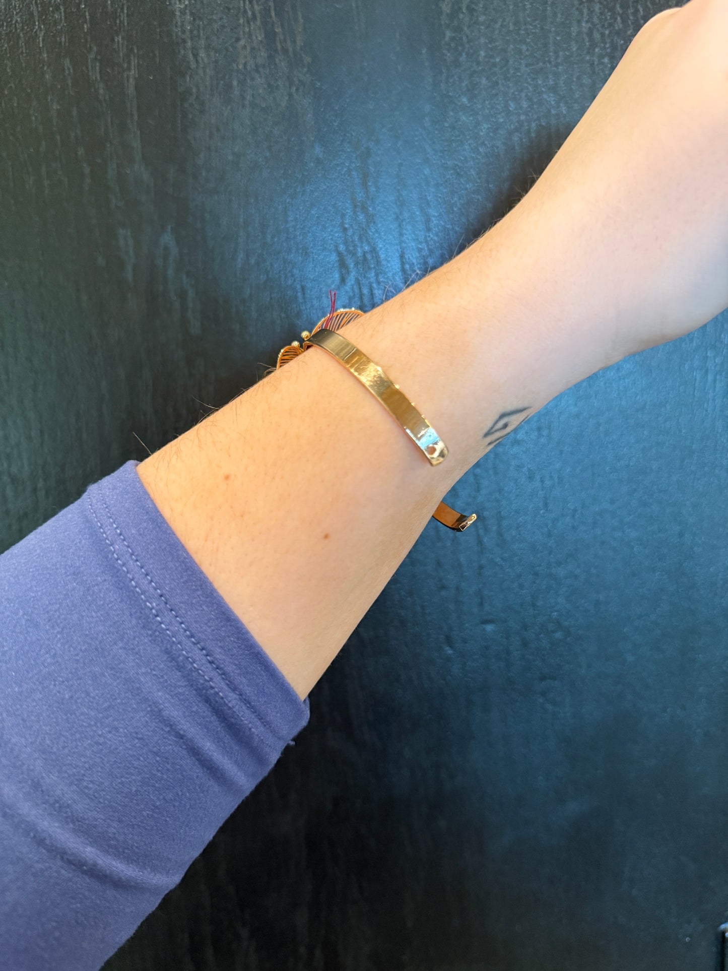 Gold Floral Cuff Bracelet