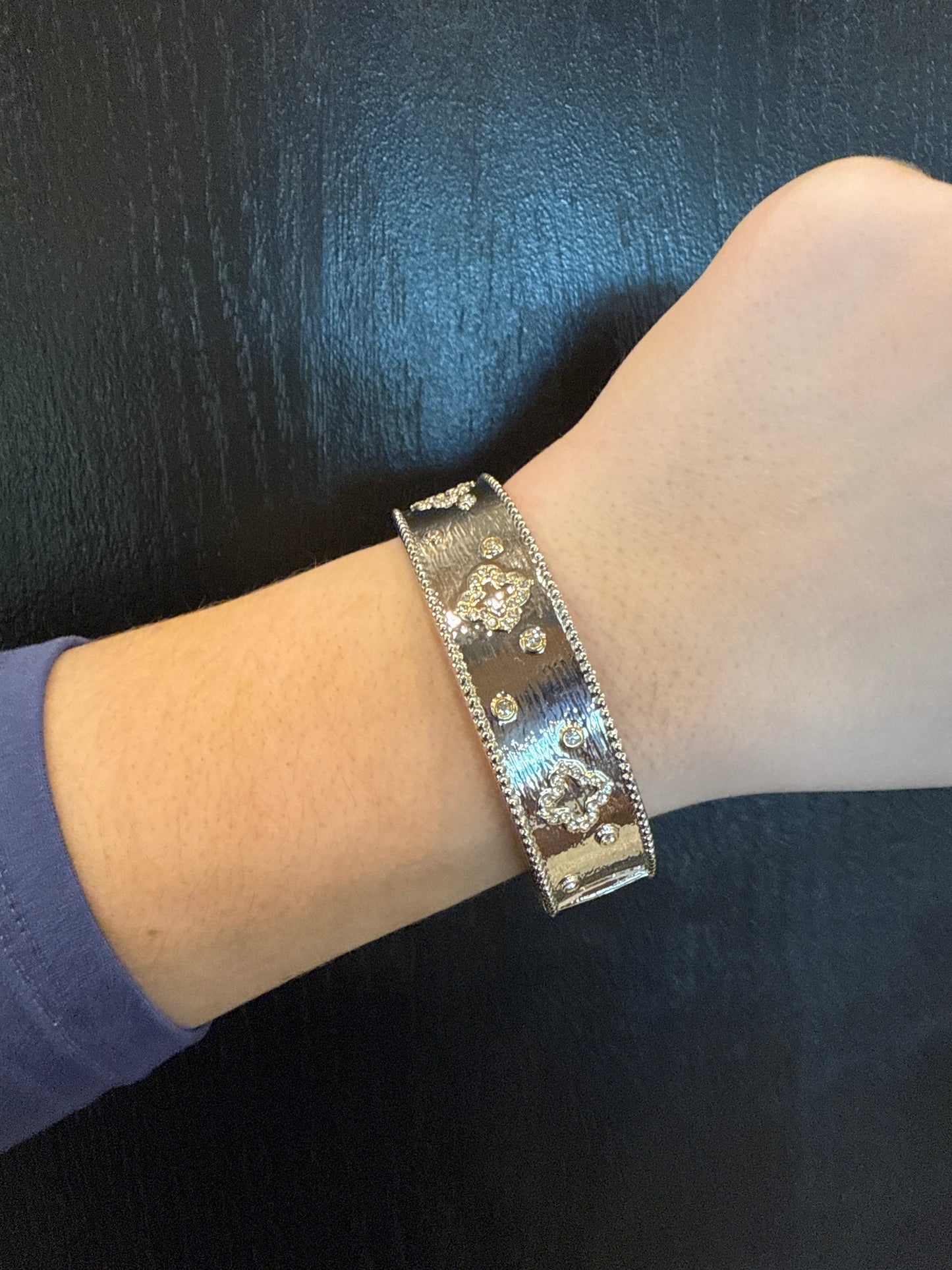 ALICE Silver Inspired Hinged Bracelet
