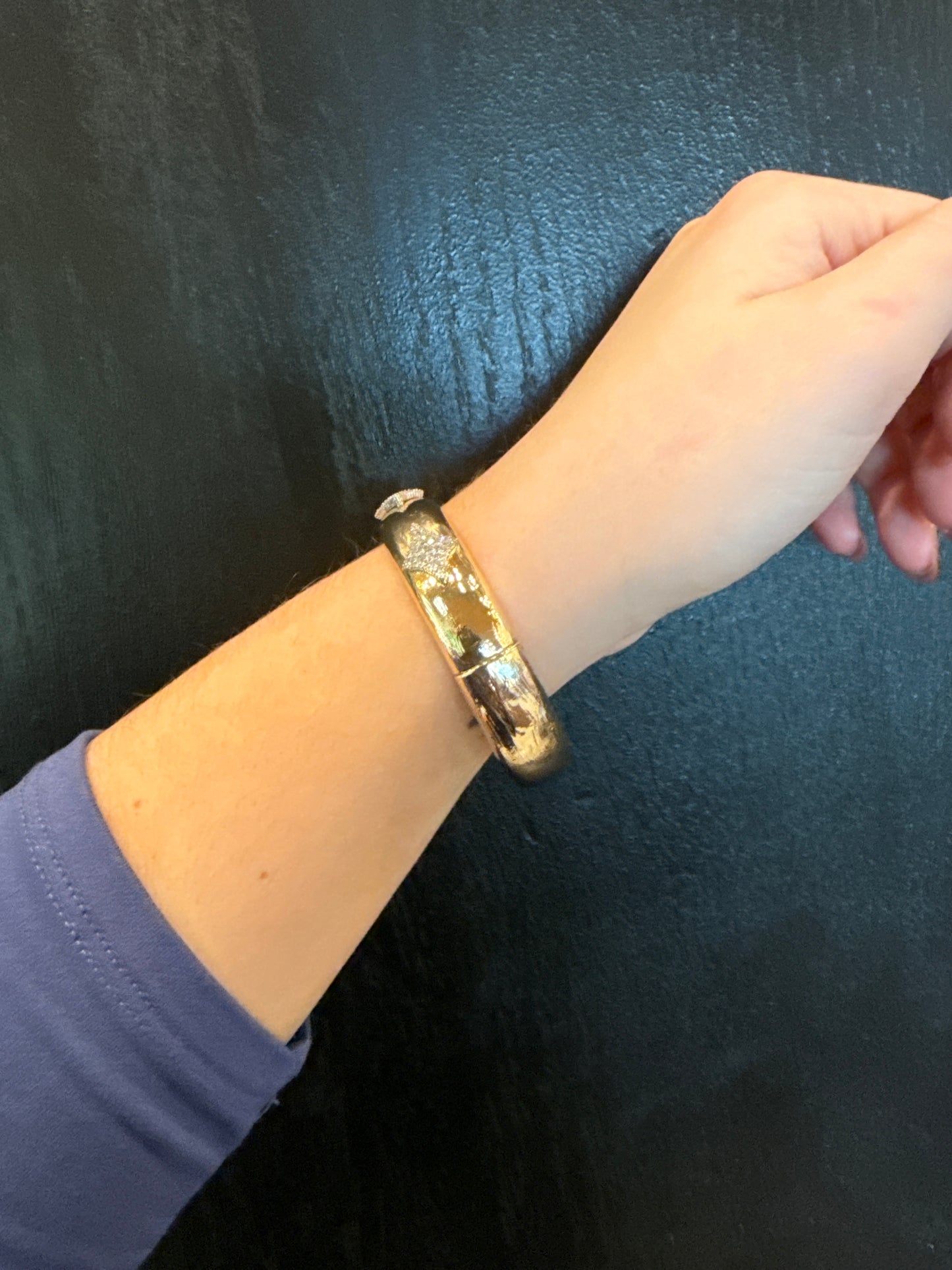 Crystal Inspired Hinged Bracelet