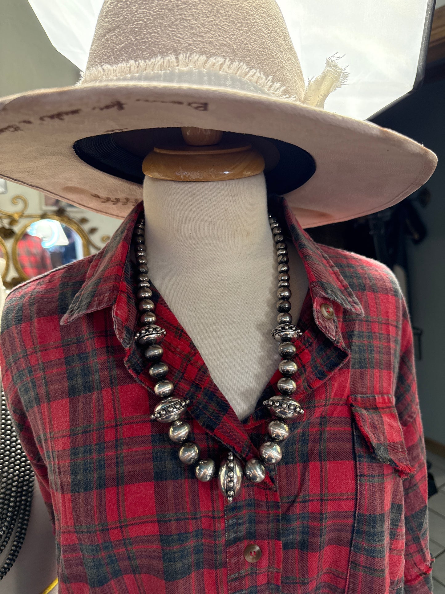 Inspired Navajo Pearls with Indian Beads