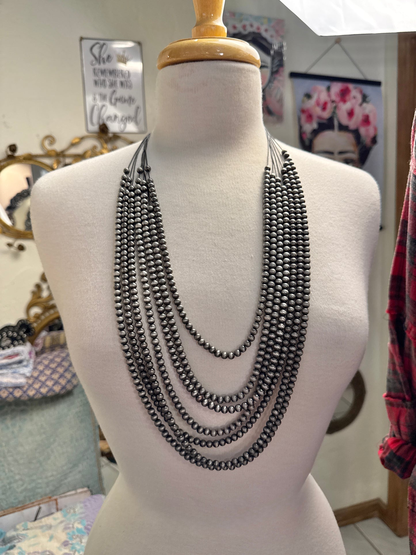 7 Layer Inspired Pearl Necklace