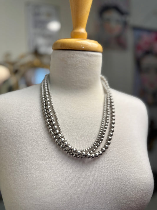 Stack of 3 Inspired Navajo Pearl Necklaces