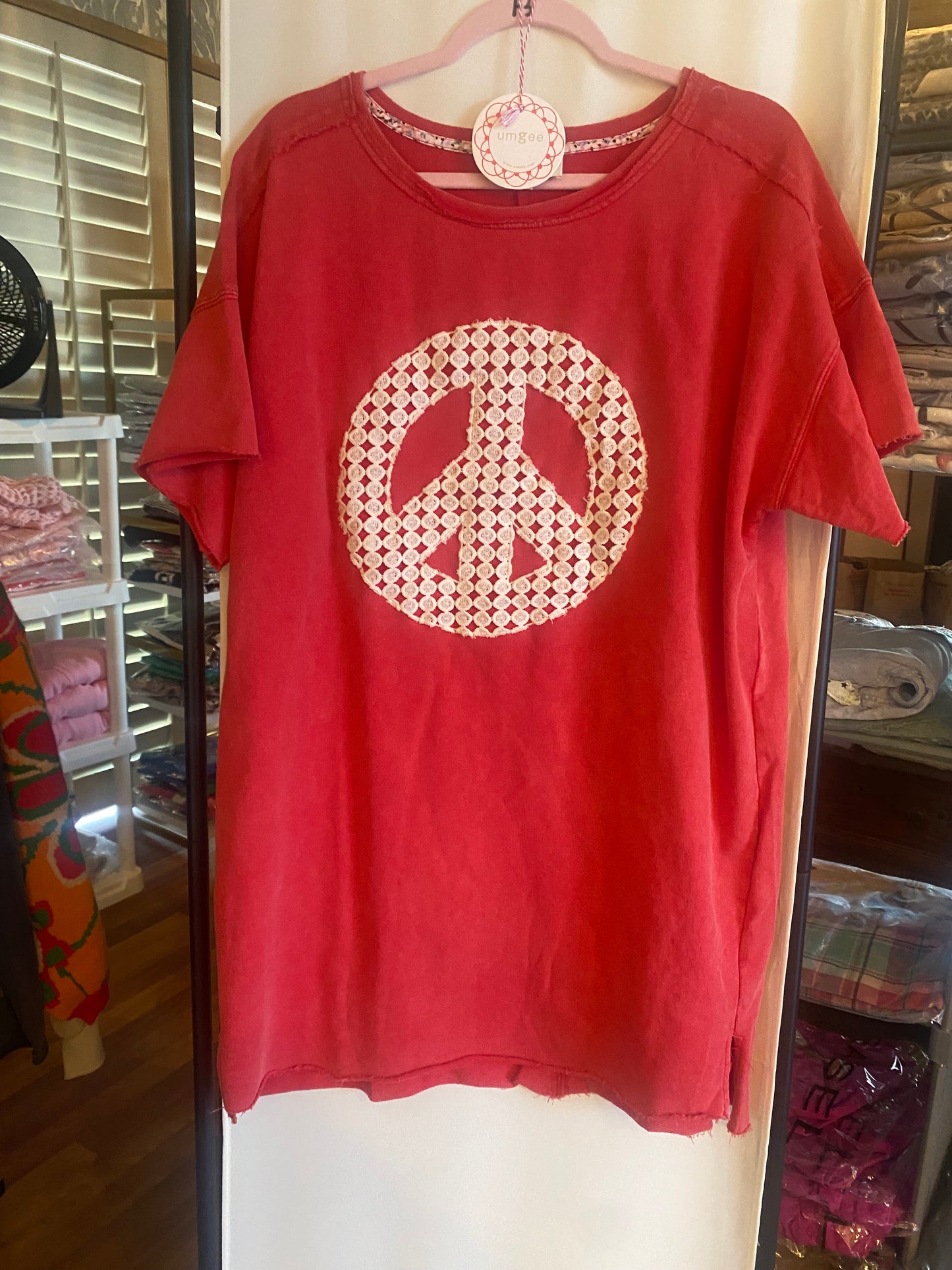 UMGEE tomato red peace dress/tunic