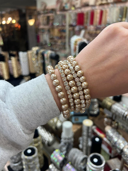 Champagne Crystal Bead Stack