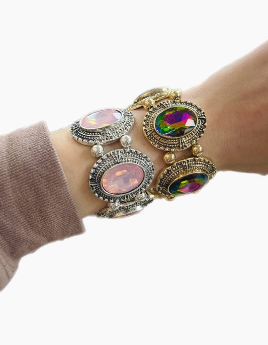 Oval Large Vintage Style Bracelet