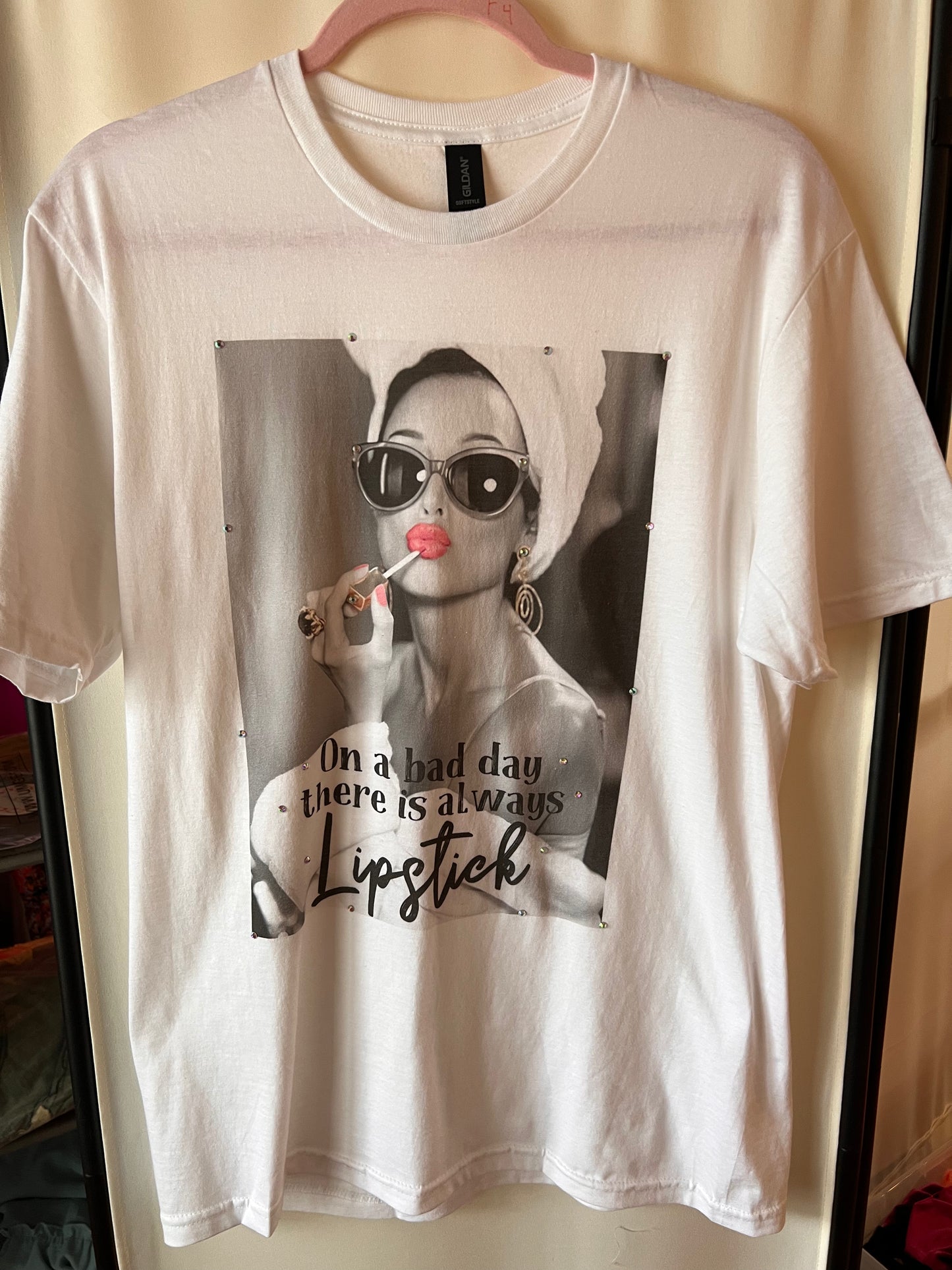 Lipstick Crystal T-Shirt