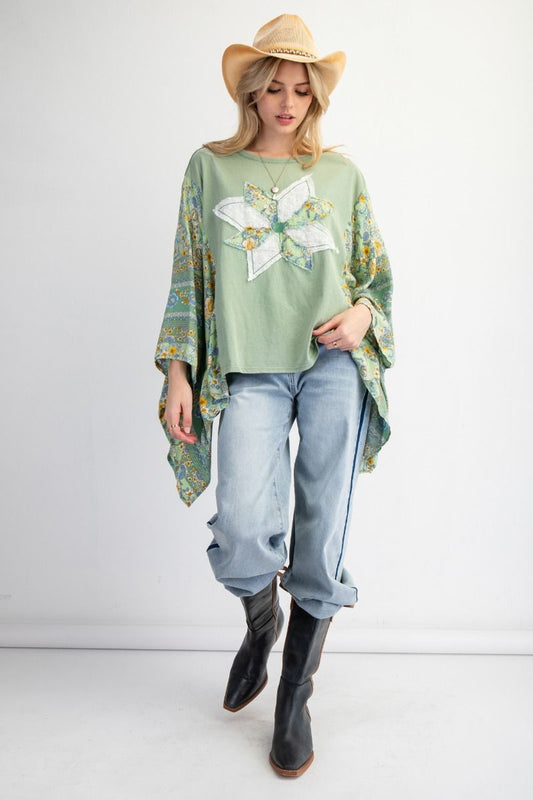 Easel PRINT MIX PONCHO