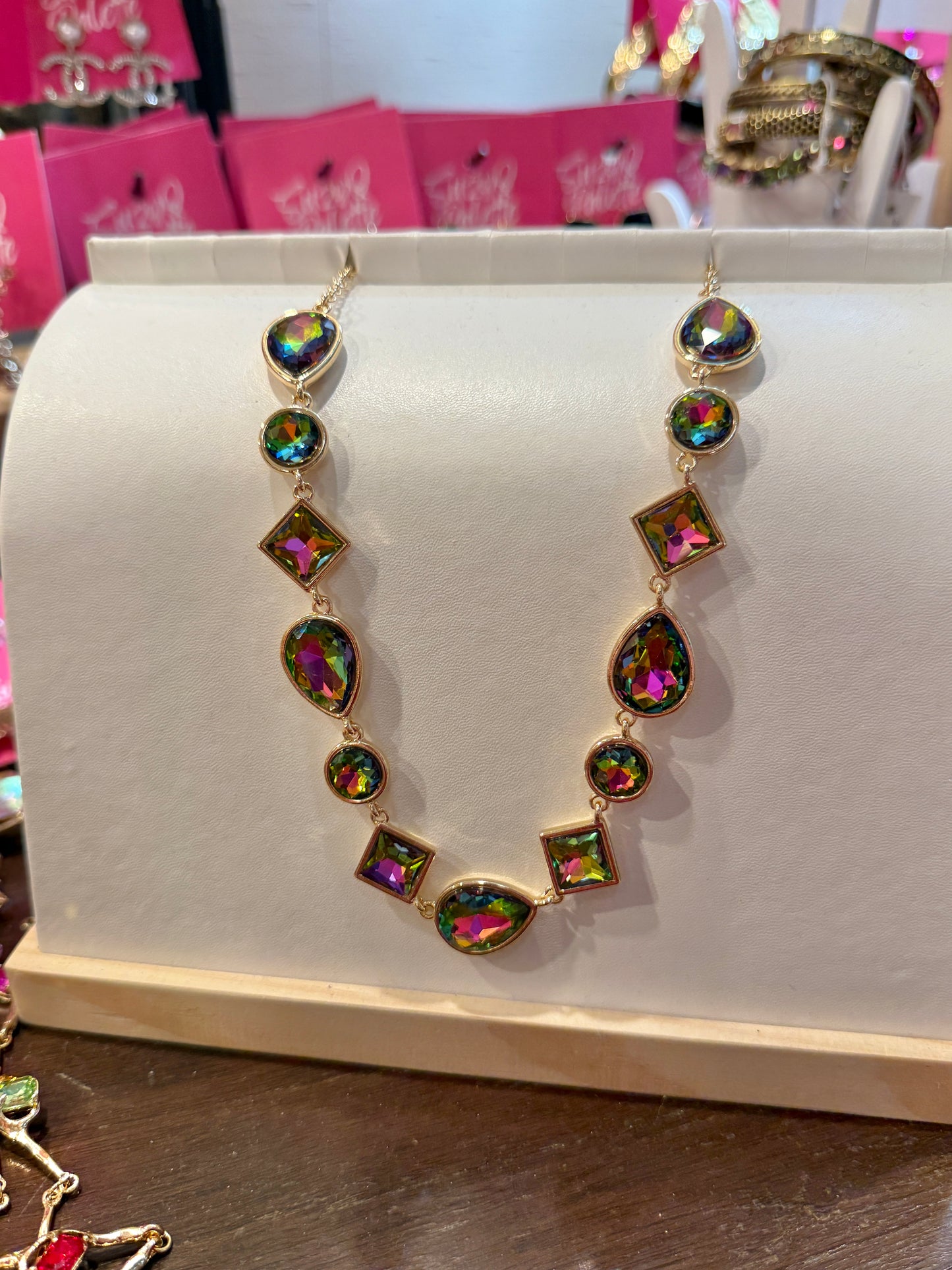 Volcano Multi Shape Gold Necklace
